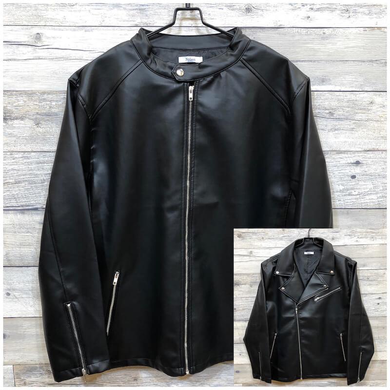 NYLAUS（ナイラス） 送料無料 大きいサイズ メンズ ダブル ライダース