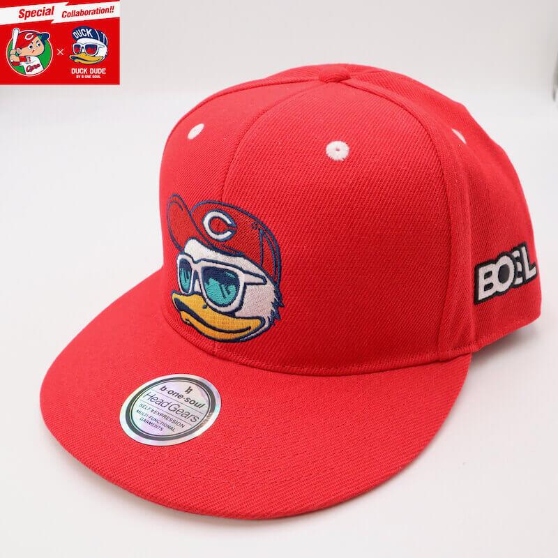 カープ CARP コラボ ダック・デュード DUCK DUDE キャップ CAP 帽子 野球帽 プレゼント メンズ レディース 赤 レッド