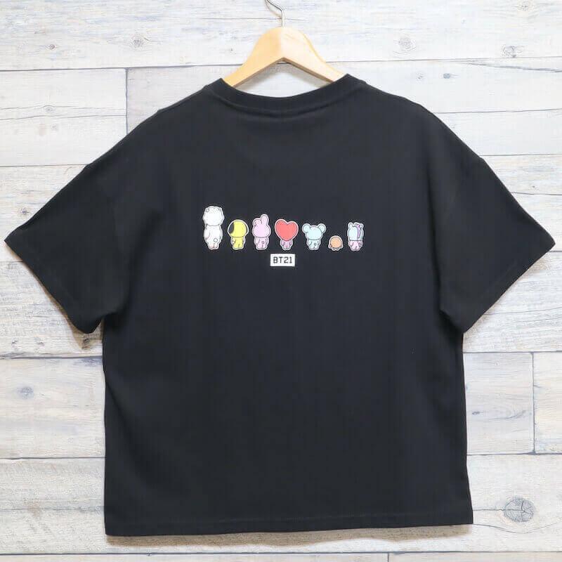 送料無料 Bt21 Bts 半袖 Tシャツ ティーシャツ 半袖tシャツ ロゴ 刺繍 プリント イラスト 公式 グッズ Line キャラクター 韓国 Kpop レディース 黒 Def Store 通販 Yahoo ショッピング