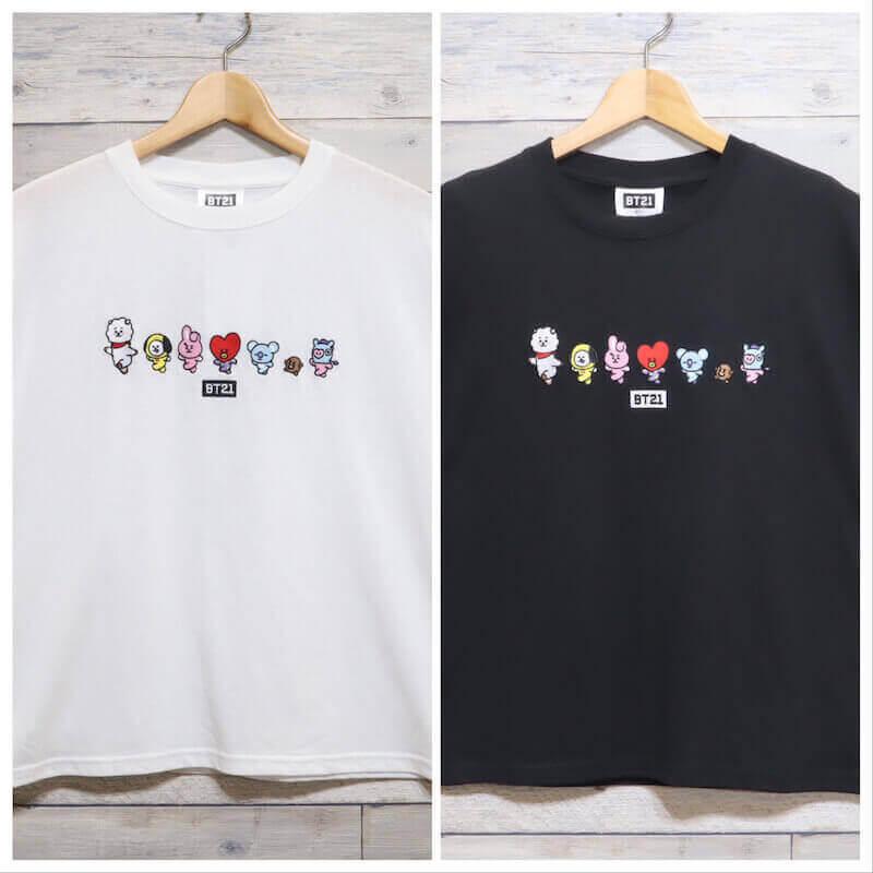 送料無料 Bt21 Bts 半袖 Tシャツ ティーシャツ 半袖tシャツ ロゴ 刺繍 プリント イラスト 公式 グッズ Line キャラクター 韓国 Kpop レディース 黒 Def Store 通販 Yahoo ショッピング