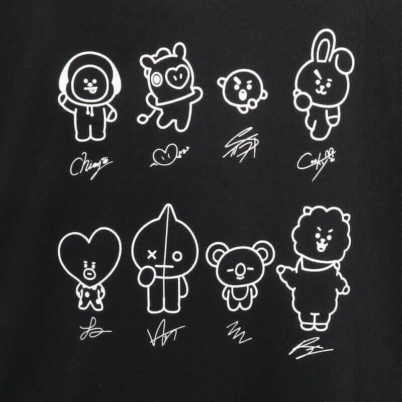 送料無料 Bt21 Bts 半袖 Tシャツ ティーシャツ 半袖tシャツ ポケット プリント イラスト 公式 グッズ Line キャラクター 韓国 Kpop レディース 黒 Def Store 通販 Yahoo ショッピング