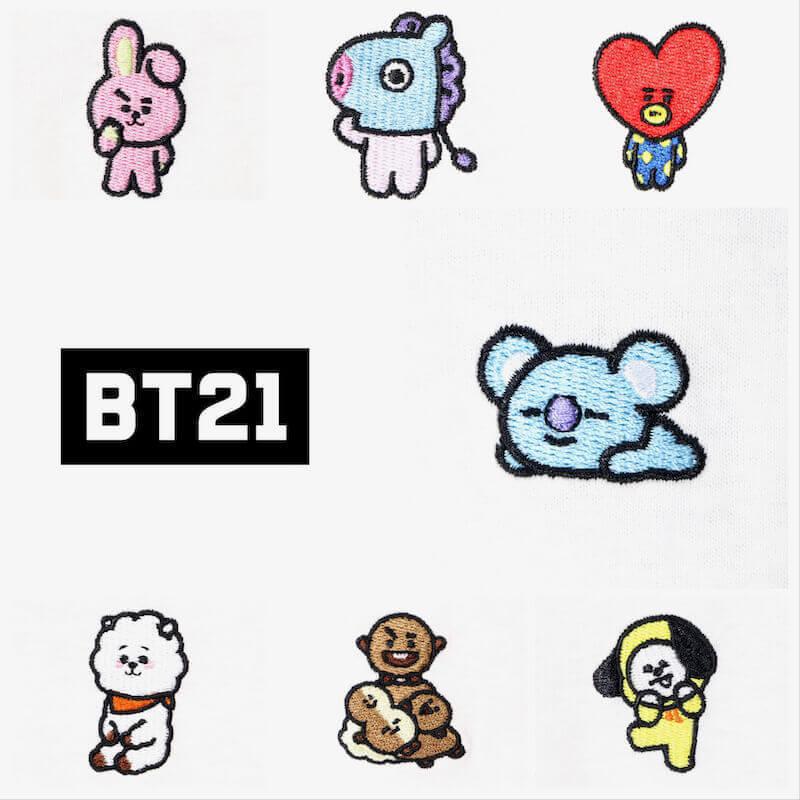 送料無料 BT21 BTS 半袖 Tシャツ ティーシャツ 半袖Tシャツ CHIMMY チミー 犬 JIMIN ジミン 刺繍 公式 グッズ LINE キャラクター ユニセックス 白 黒｜def-store｜16