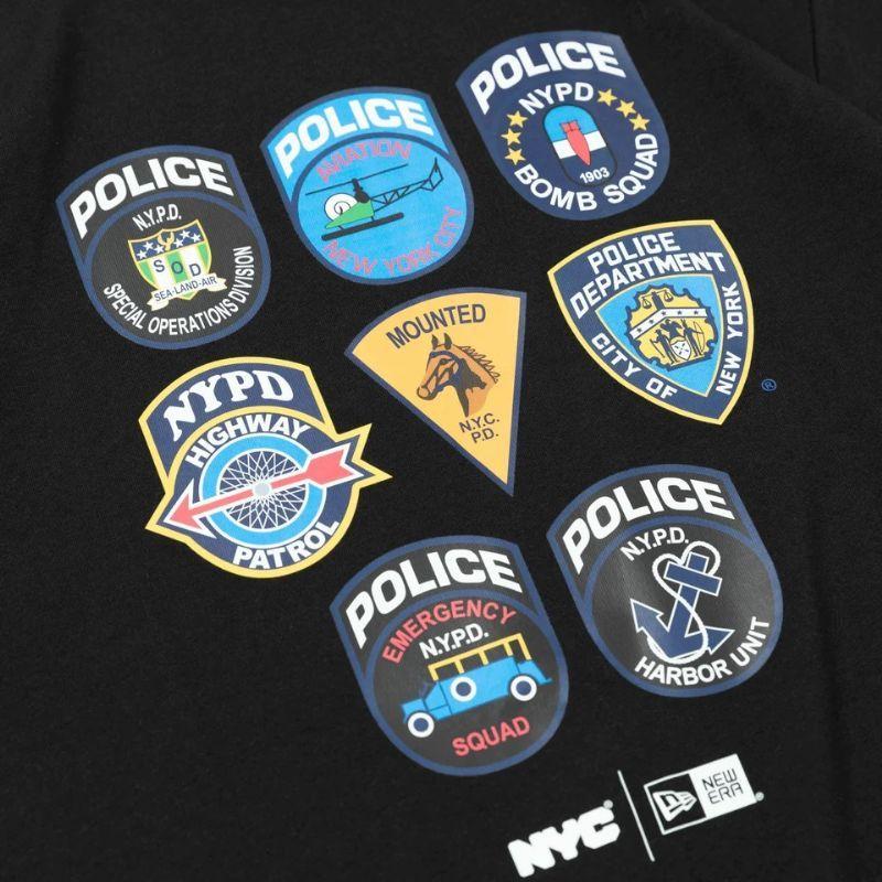 NEWERA ニューエラ 半袖 Tシャツ 半袖Tシャツ ティーシャツ NYC NYPD エンブレム コットン 綿 ユニセックス メンズ レディース 黒 ブラック｜def-store｜04