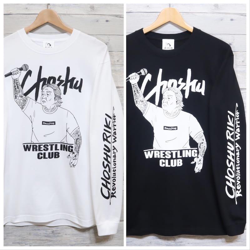 即納 メンズ 長州力 プロレス 長袖 Tシャツ 長袖Tシャツ プリント ロンT  新日本プロレス 飛ぶぞ メンズ レディース 黒 ブラック マイク｜def-store｜08