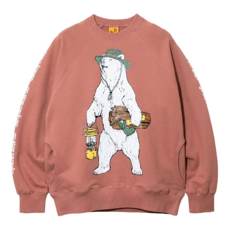 ゴースローキャラバン　店舗限定くまスウェット go slow caravan（ゴースローキャラバン） 送料無料 長袖 裏毛