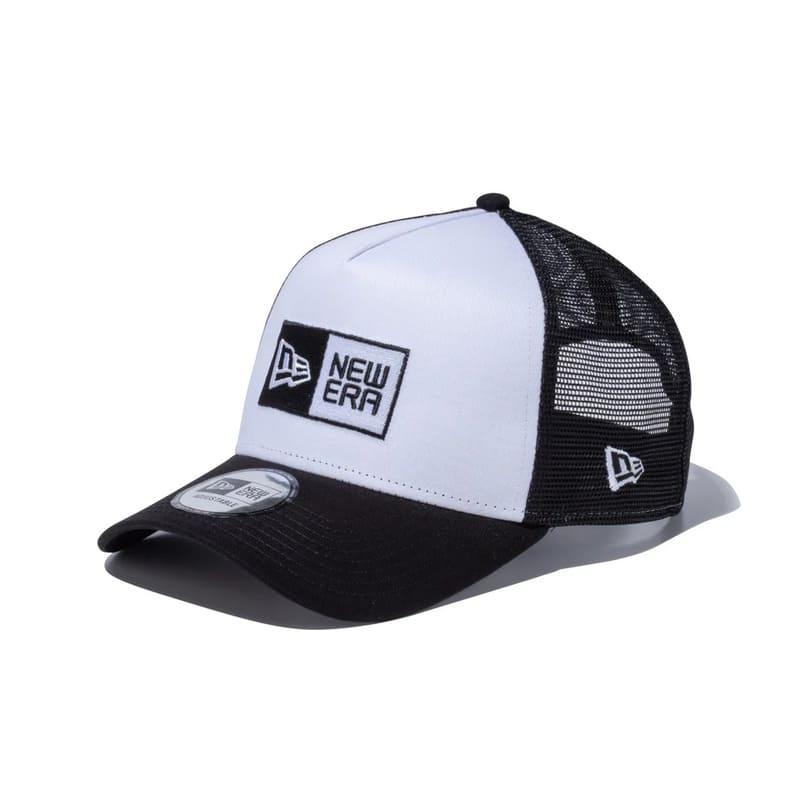 NEWERA ニューエラ メッシュキャップ メッシュ キャップ CAP 帽子 9FORTY A-Frame ボックス ロゴ 刺繍 ユニセックス ホワイト ブラック ツートン｜def-store｜08