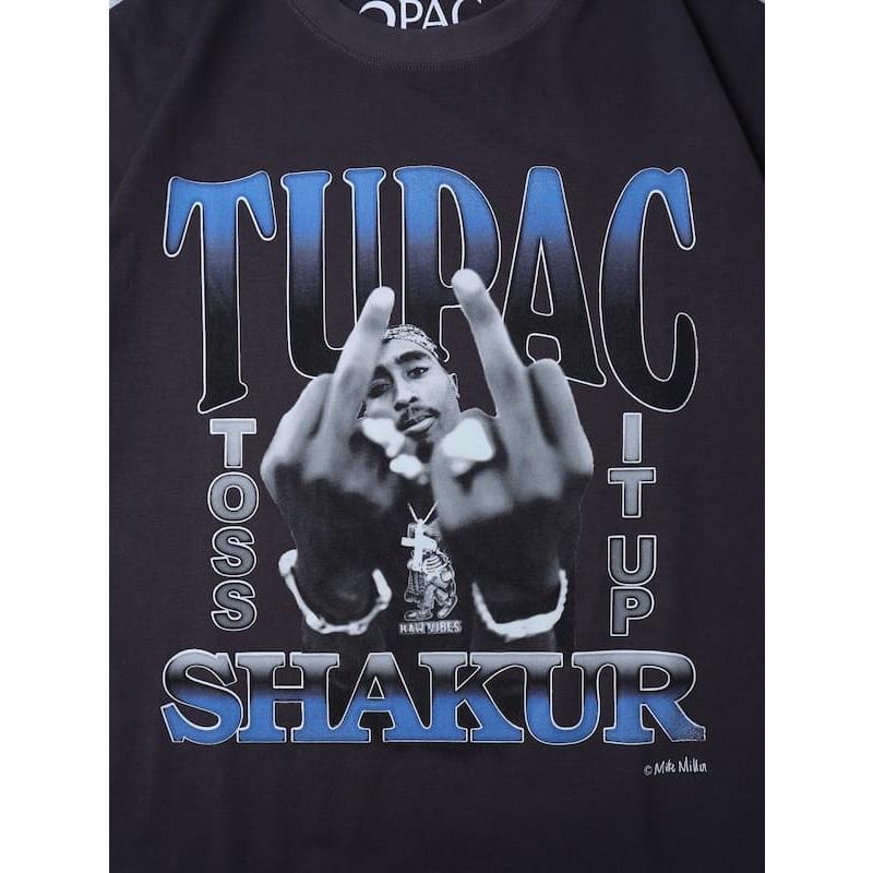 送料無料 メンズ 2PAC 2パック プリント 半袖 Tシャツ ティーシャツ Tupac Amaru Shakur ラッパー ユニセックス レディース 白 ホワイト チャコール｜def-store｜06