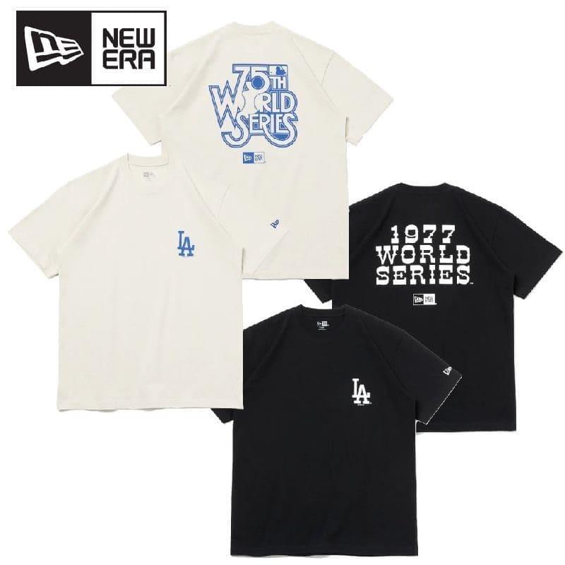 送料無料 NEWERA ニューエラ MLB  LA ロサンゼルス ドジャース 半袖 Tシャツ ティーシャツ メジャーリーグ プリント ロゴ ユニセックス ストーン ブラック