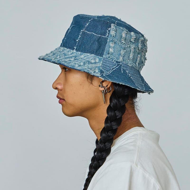 KANGOL　カンゴール　デニム　パッチワーク　バケットハット　バケハ Amazon | [カンゴール] デニム パッチワーク バケットハット HAT