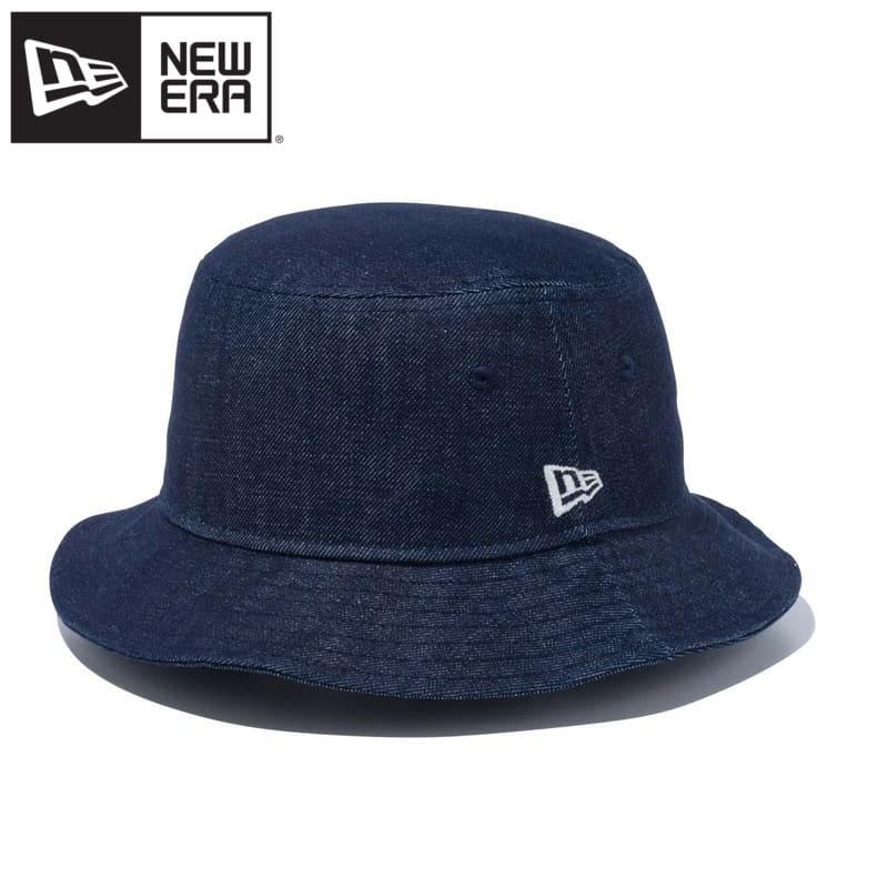 【美品】ニューエラ　newera バケハ　バケットハット　デニム　M-L NEW ERA（ニューエラ） バケットハット バケハ 帽子 ハット 無地 ロゴ