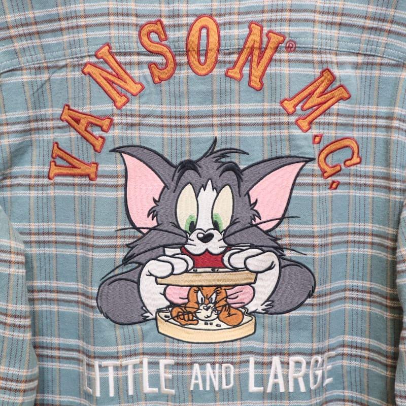 VANSON（バンソン） 長袖 シャツ チェックネルシャツ トムとジェリー