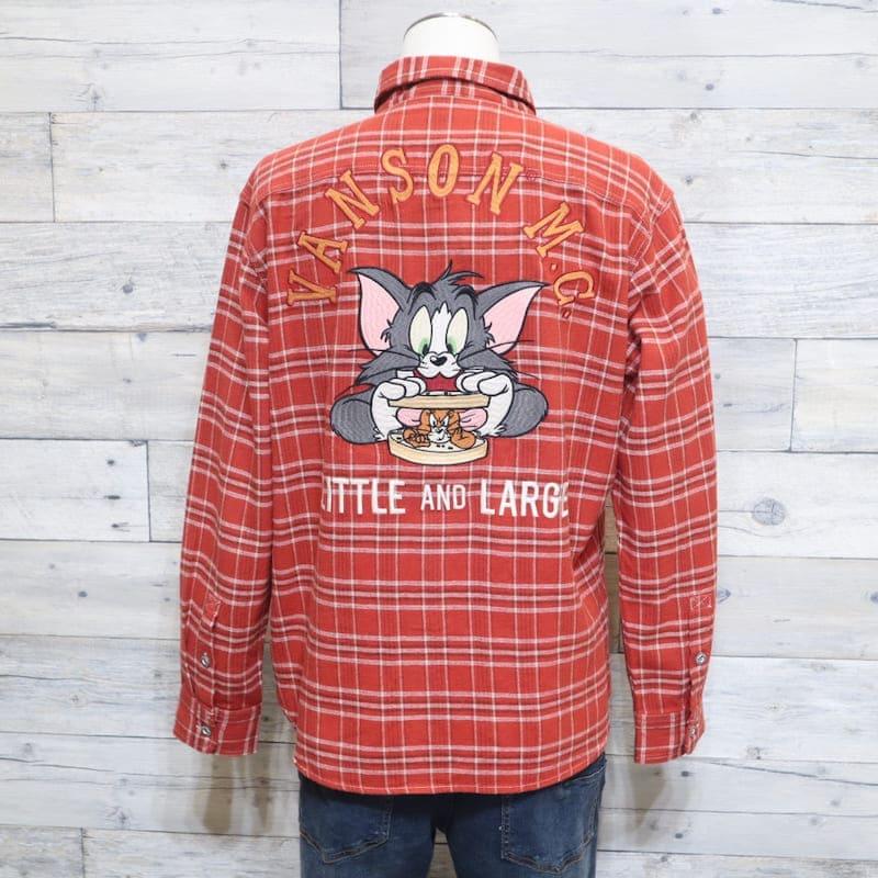 VANSON（バンソン） 長袖 シャツ チェックネルシャツ トムとジェリー