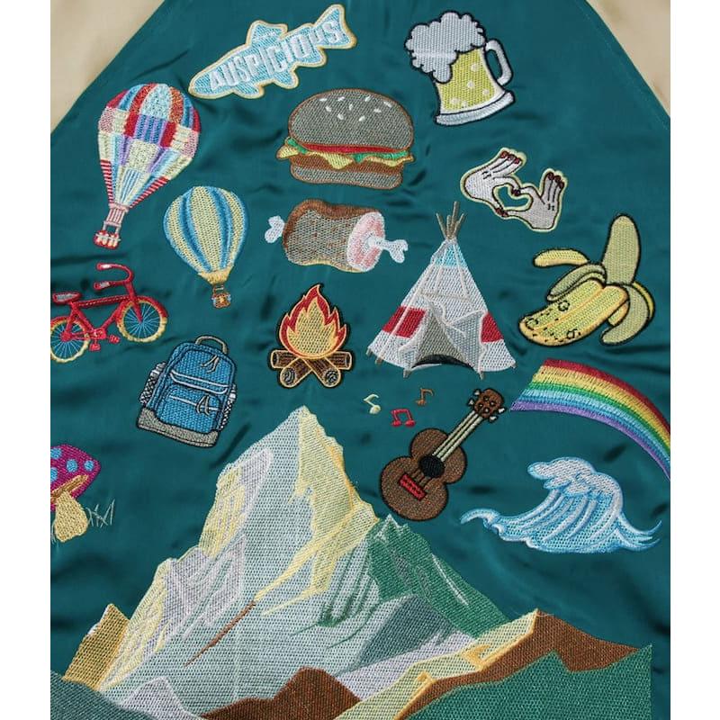 シルバーストーン　スカジャン　スーベニアジャケット　リバーシブル　刺繍　Lサイズ シルバーストーン スカジャン スーベニアジャケット リバーシブル 刺繍