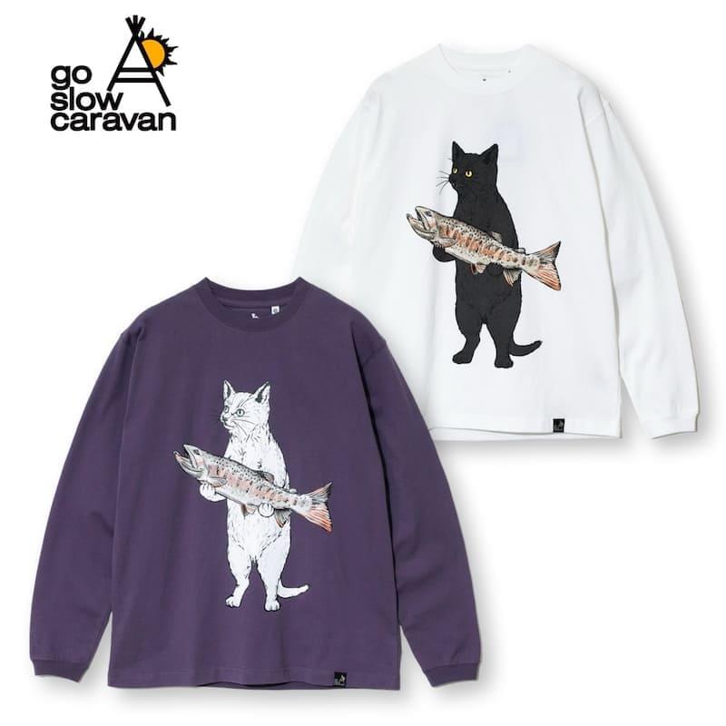 go slow caravan（ゴースローキャラバン） 長袖T シャツ ネコ 猫 ねこ