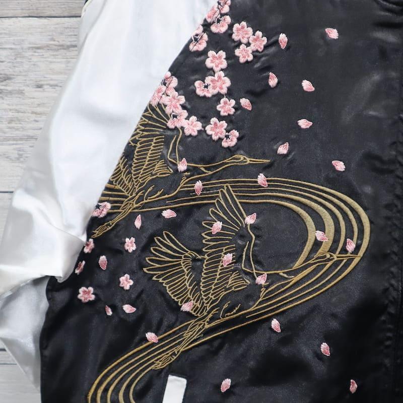 送料無料 メンズ スカジャン 花鳥風月 ブルゾン アウター ジャケット