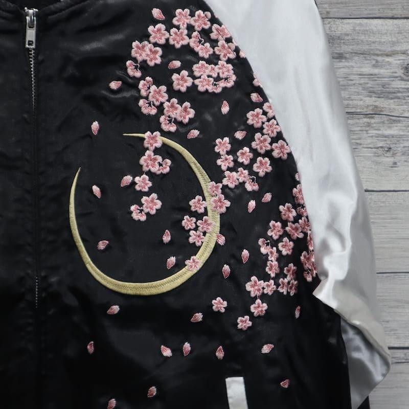 送料無料 メンズ スカジャン 花鳥風月 ブルゾン アウター ジャケット