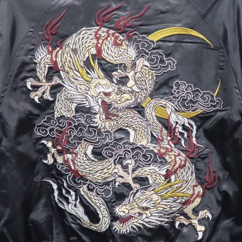 朧 送料無料 メンズ スカジャン ブルゾン アウター ジャケット 竜 龍