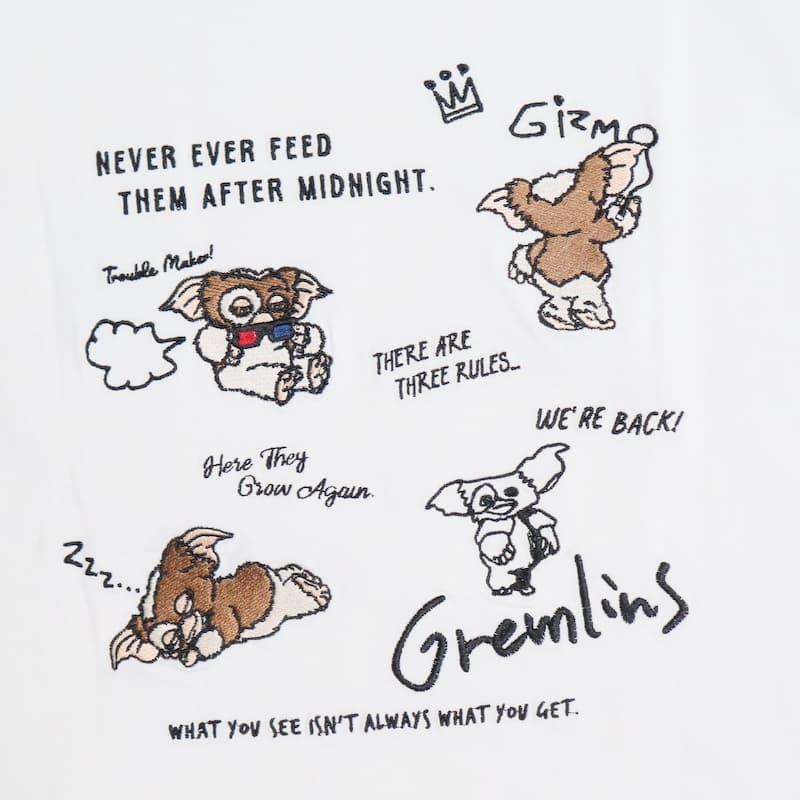 送料無料 メンズ グレムリン ギズモ 刺繍 半袖 Tシャツ ティーシャツ