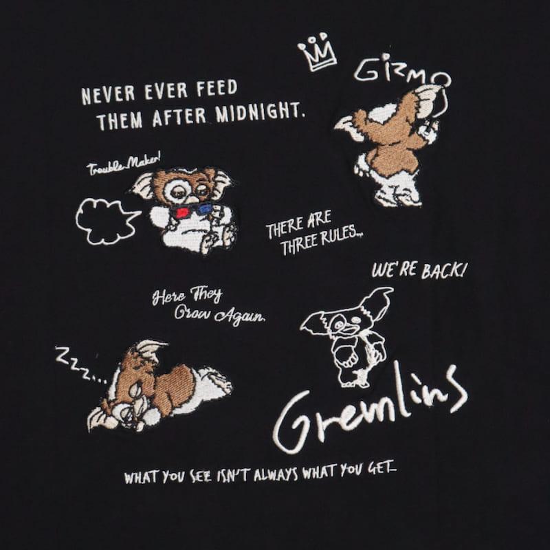 送料無料 メンズ グレムリン ギズモ 刺繍 半袖 Tシャツ ティーシャツ