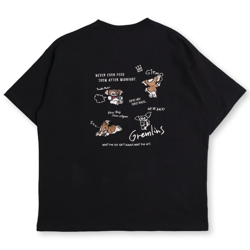 送料無料 メンズ グレムリン ギズモ 刺繍 半袖 Tシャツ ティーシャツ