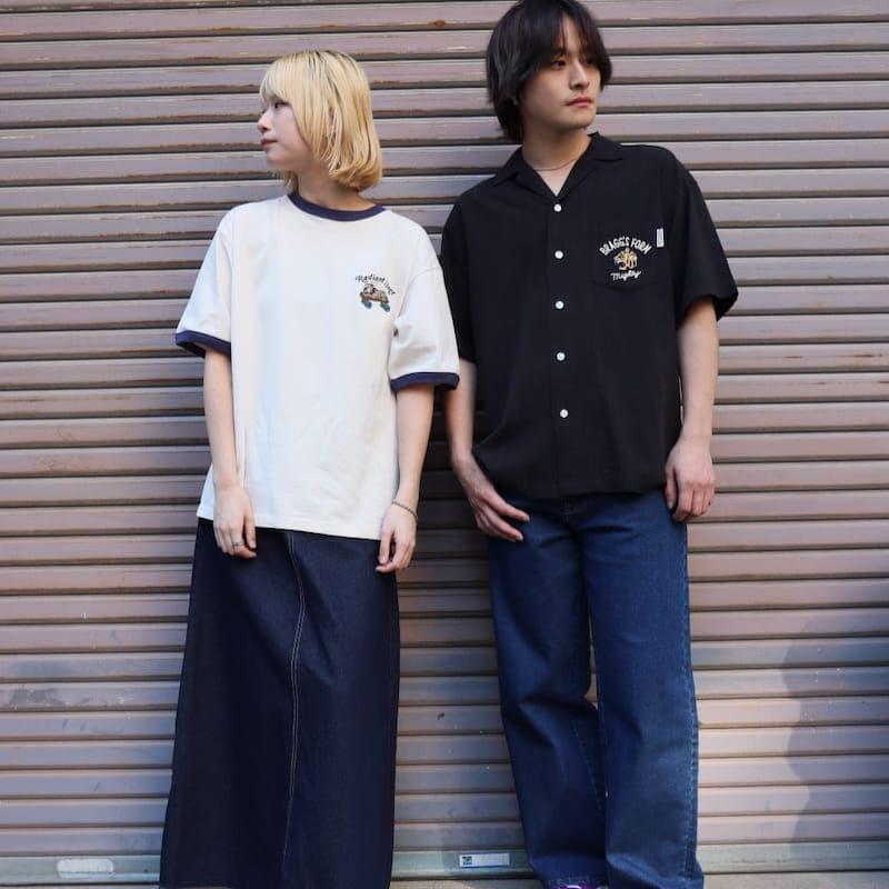 送料無料 メンズ 半袖 シャツ 半袖シャツ 開襟 オープンカラー 虎 トラ