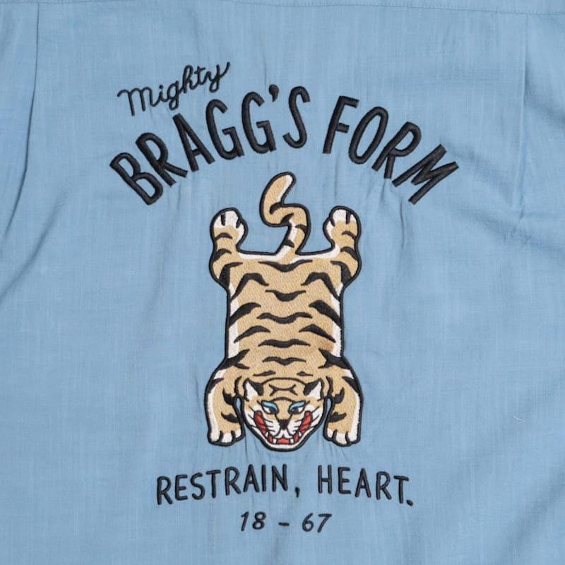 送料無料 メンズ 半袖 シャツ 半袖シャツ 開襟 オープンカラー 虎 トラ