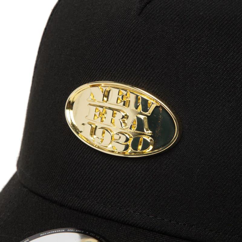 ブラック メッシュキャップ ゴールドロゴ NEW ERA NEWERA ニューエラ 正規品 キャップ メッシュ メッシュ