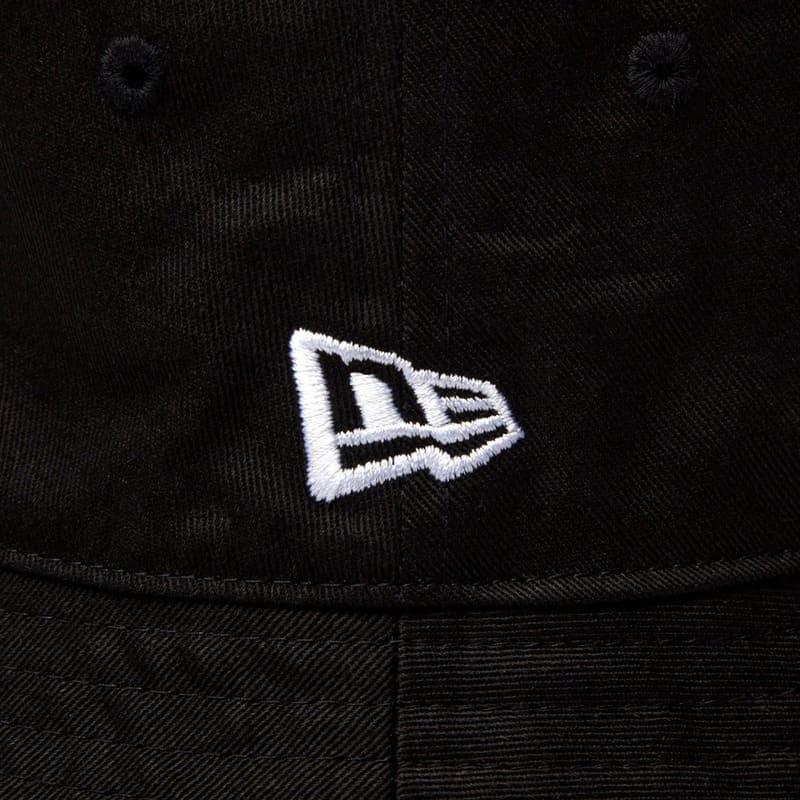 ★ ニューエラ NEWERA NBA 刺繍 総柄バケット ハット 黒 ★ NEW ERA（ニューエラ） 正規品 バケットハット バケハ 帽子 ハット