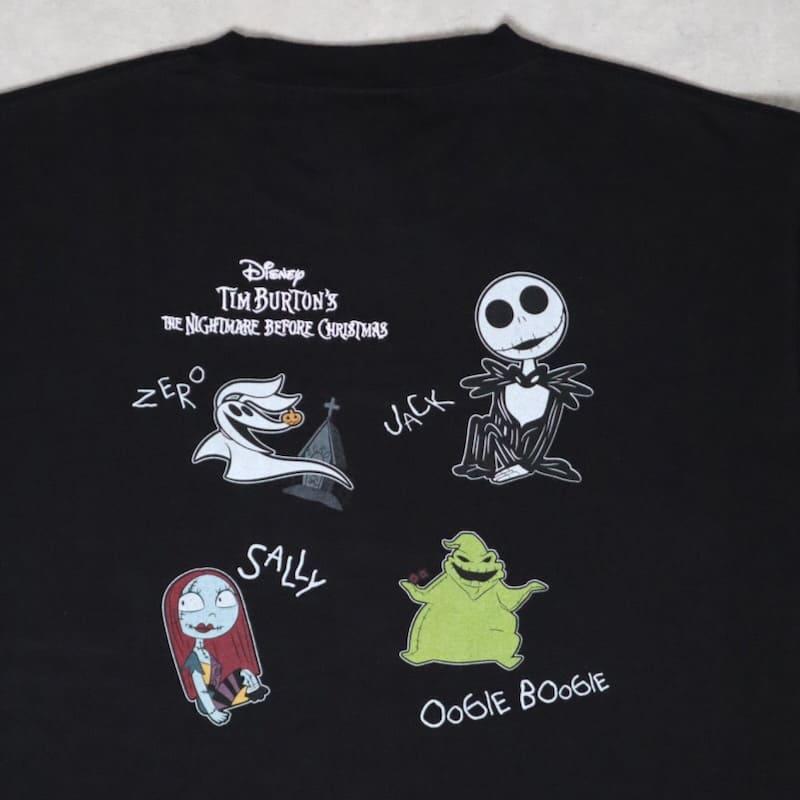 Disney ナイトメア・ビフォア・クリスマス Tシャツ 黒 Tシャツ ディズニー・アニメーション映画 『ナイトメアー・ビフォア