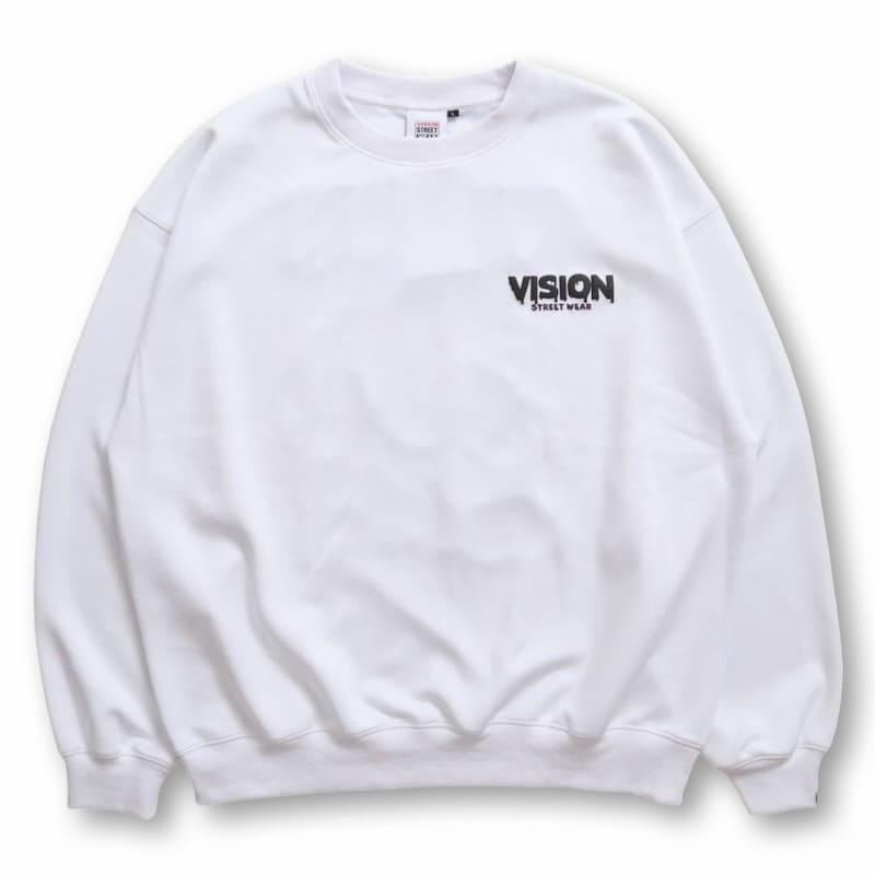 【新品•未使用】【定価17600円】VOILÀロゴ入りホワイトスウェット VISION STREET WEAR（ヴィジョンストリートウェア） 送料無料 メンズ