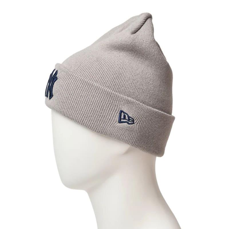 韓国限定！MLB NYロゴ刺繍 ホワイトニット帽 NEW ERA（ニューエラ） 正規品 ニューヨーク ヤンキース NY MLB ロゴ