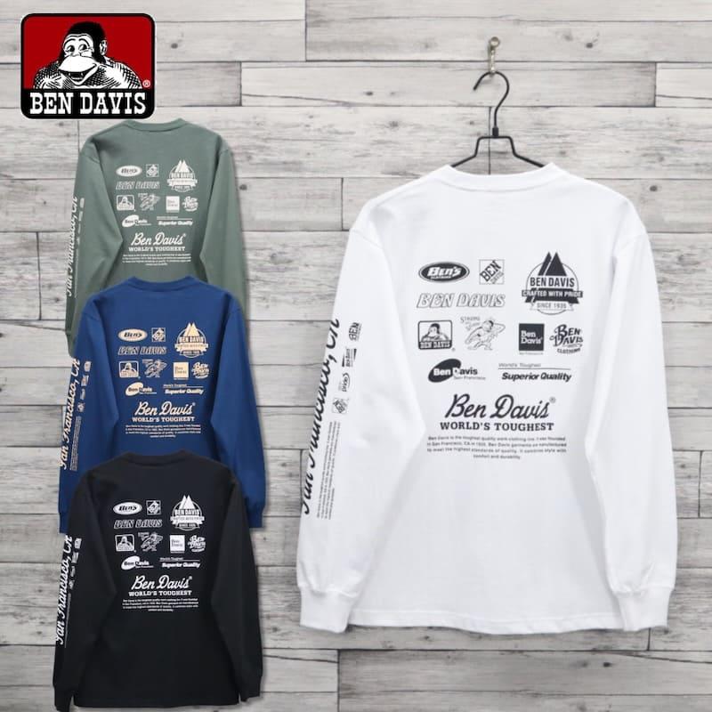 BEN DAVIS（ベンデイビス） 送料無料 メンズ 長袖 Tシャツ ティー 
