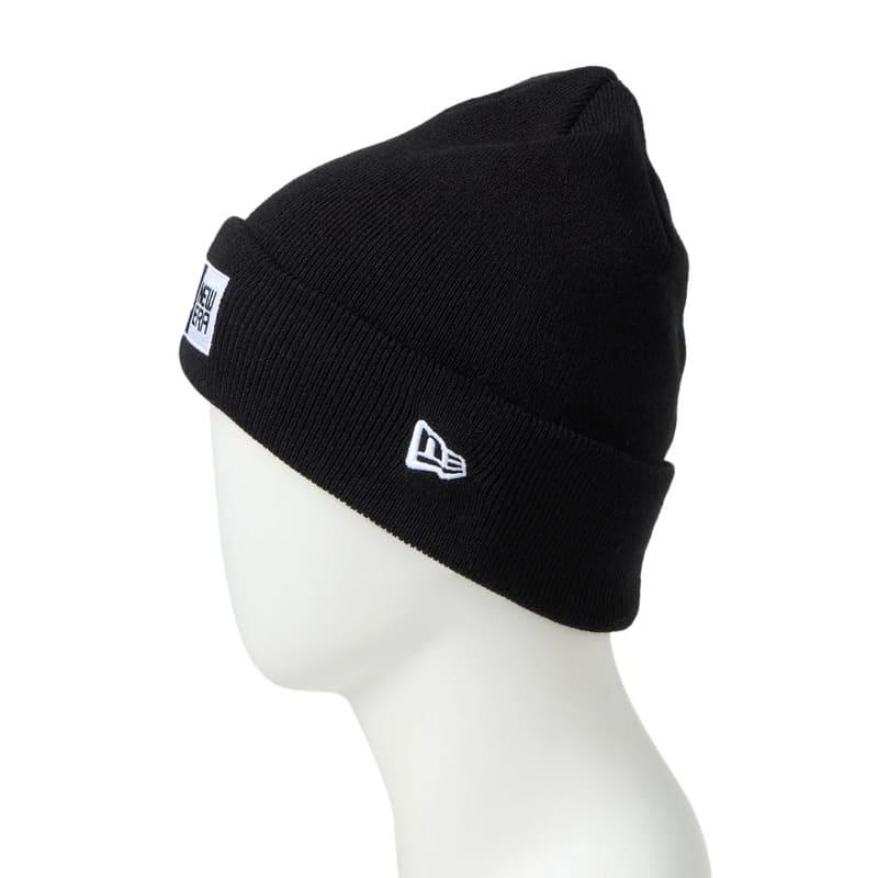 非売品ノベルティ商品　 ブラックニット帽ロゴ入り NEW ERA（ニューエラ） 新品 正規品 BOXロゴ ニット帽 ニットキャップ