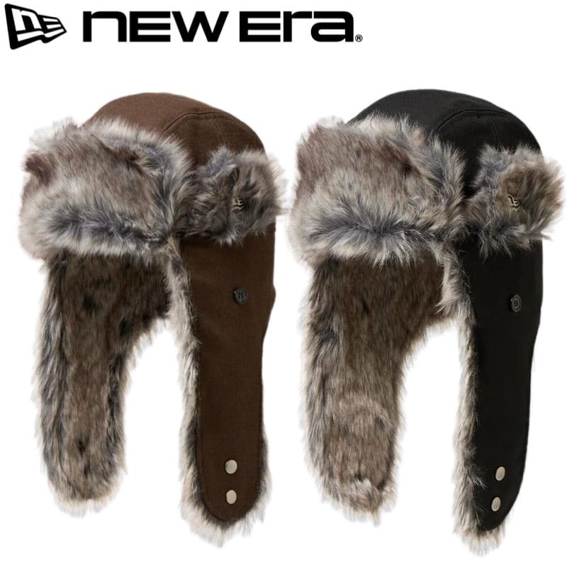 NEWERA ニューエラ 正規品 フライトキャップ パイロット キャップ パイロット帽 トラッパー CAP 帽子 ウール ファー ロゴ 刺繍 メンズ レディース ユニセックス ブラウン ウォルナット 黒 ブラック 14667620 14667622 NEW ERA（ニューエラ） 正規品 フライトキャップ パイロットキャップ