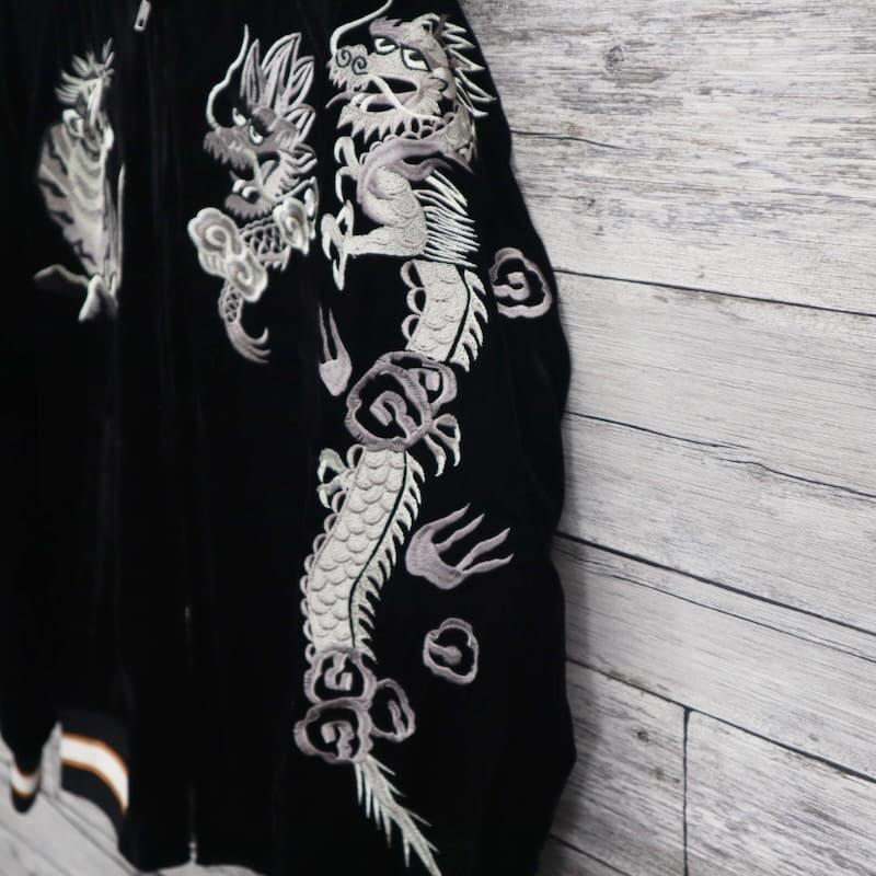 値下げok！　別珍 スカジャン ブルゾン 顔虎 龍　　Yokosuka 値下げok！ 別珍 スカジャン ブルゾン 顔虎 龍 Yokosuka 値下げok