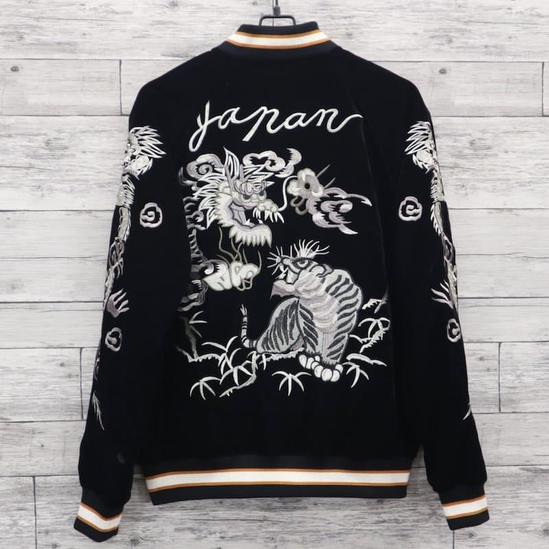 龍虎COTTONジャケット　ROCK　不良野郎 朧 送料無料 メンズ スカジャン ブルゾン アウター ジャケット 別珍