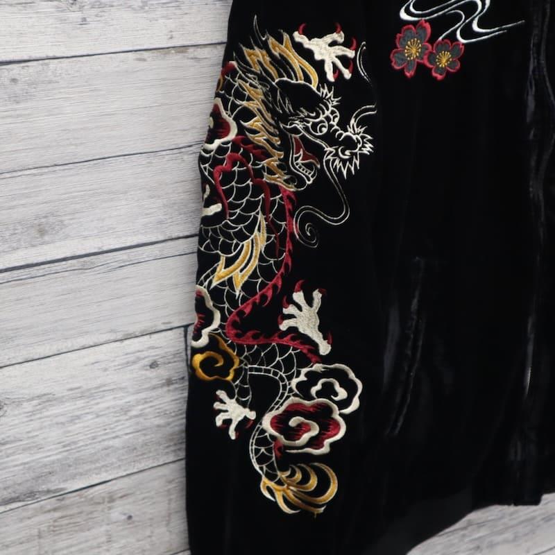 送料無料 メンズ スカジャン BETTY BOOP リバーシブル ベルベット