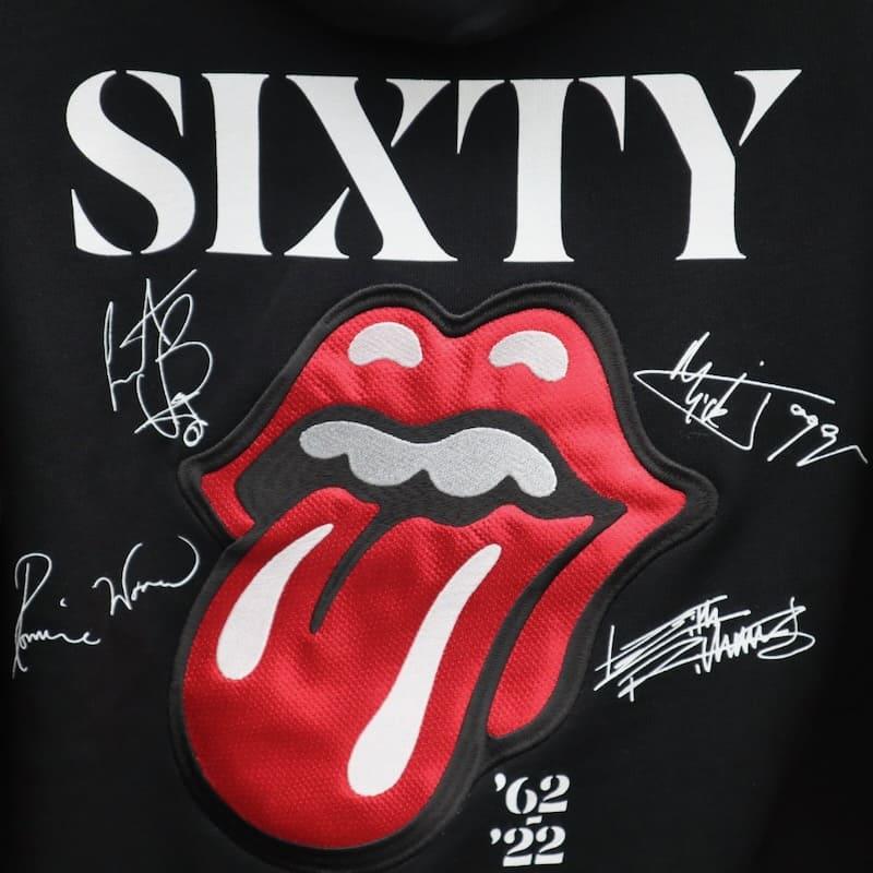 【送料無料】メンズ THE ROLLING STONES ローリングストーンズ JACKROSE ジャックローズ コラボ スウェットパーカー フーディー トップス 裏毛 刺繍 リップスアンドタン LIPS＆TAN ベロ 舌 ユニセックス レディース  黒 ブラック JACKROSE（ジャックローズ） 送料無料 メンズ ローリングストーンズ