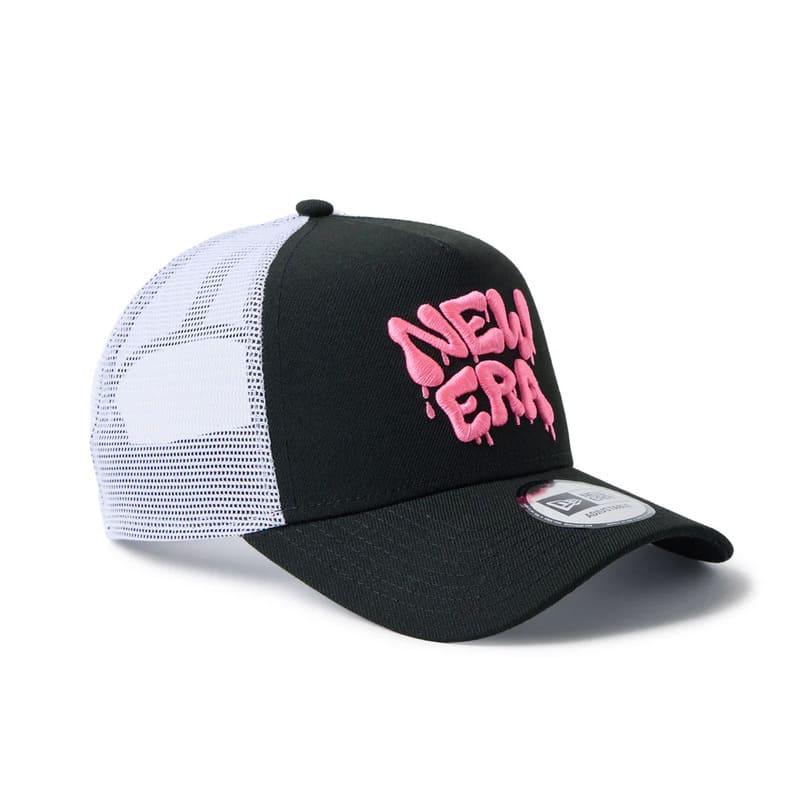 A&G トラッカーキャップ メッシュキャップ 刺繍 ブラック ホワイト NEW ERA（ニューエラ） キャップ メッシュ NEWERA 9FORTY A-Frame
