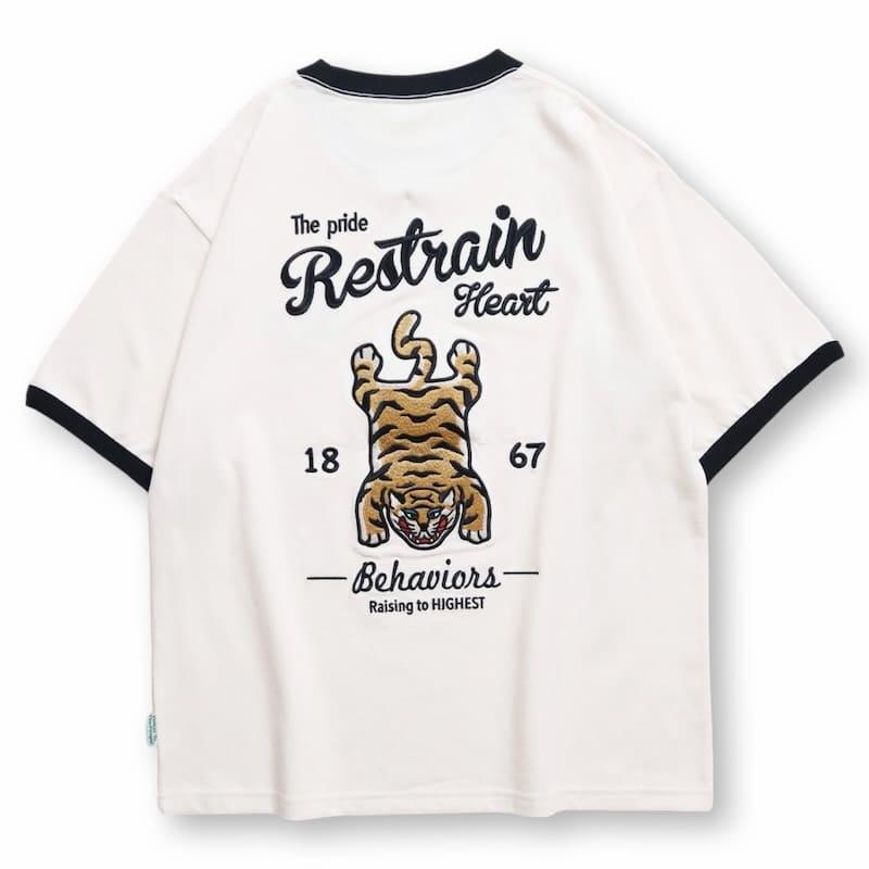 送料無料 メンズ 半袖 Tシャツ 半袖Tシャツ ティーシャツ 虎 トラ