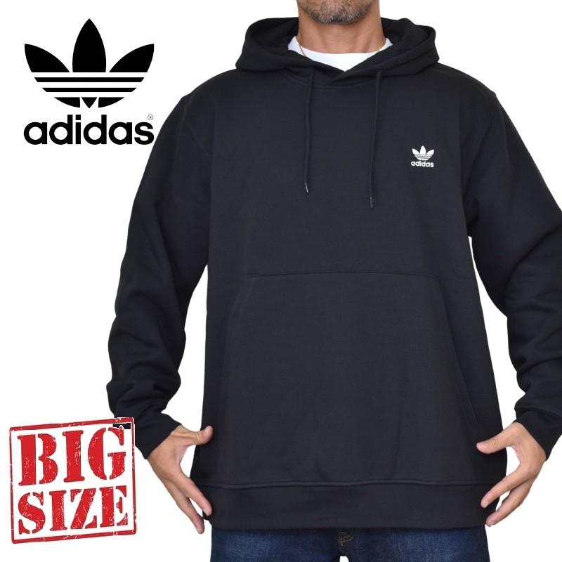 大きいサイズ メンズ adidas アディダス オリジナル originals スウエット プルオーバー パーカー フーディー ワンポイント刺繍 6XO XXL | adidas