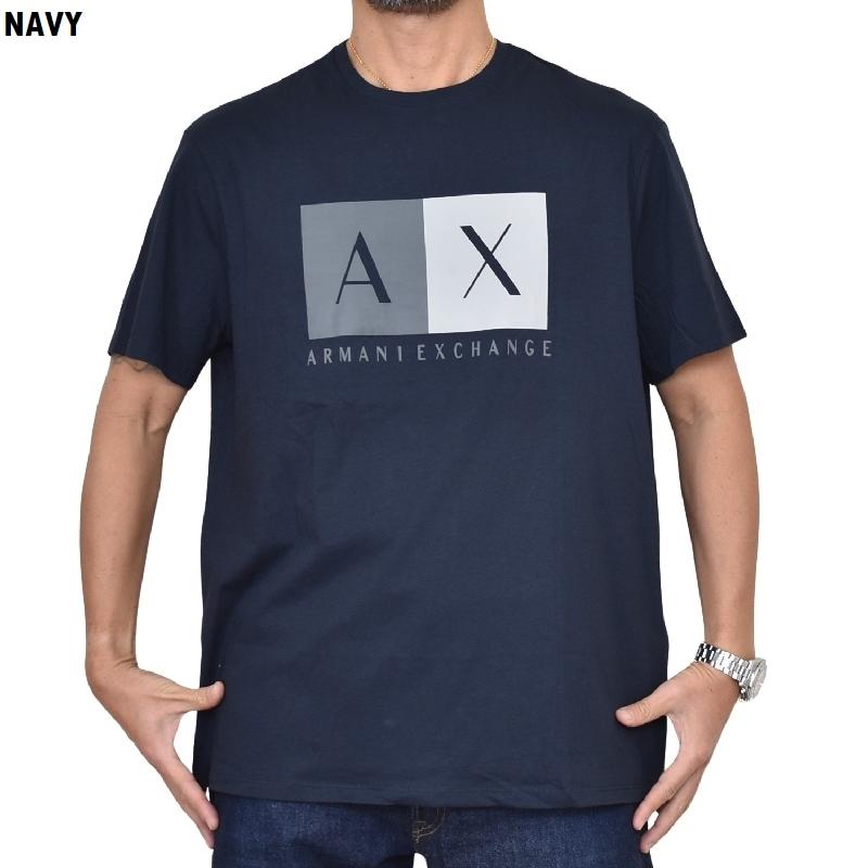 エンポリオアルマーニ ニット 半袖 ストライプ ネイビー XL 大きいサイズ ARMANI EXCHANGE SALE 大きいサイズ メンズ アルマーニエクスチェンジ