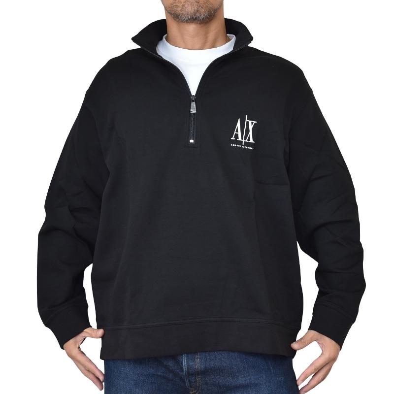 2025 秋冬新作！ ARMANI EXCHANGE A/X アルマーニエクスチェンジ スウェット メンズ ハーフジップ XM001327 AF12656 ネイビー ARMANI EXCHANGE 大きいサイズ メンズ アルマーニエクスチェンジ A/X