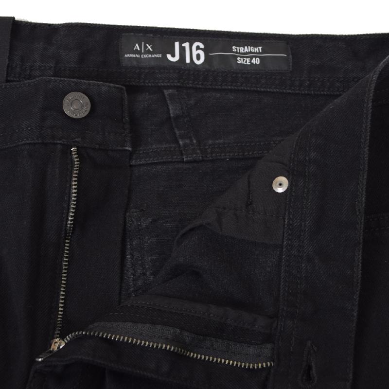 大きいサイズ メンズ アルマーニエクスチェンジ A/X ARMANI EXCHANGE ブラックデニムパンツ ジーンズ ジーパン ストレート ストレッチ 黒 ブラック 40インチ | ARMANI EXCHANGE | 03