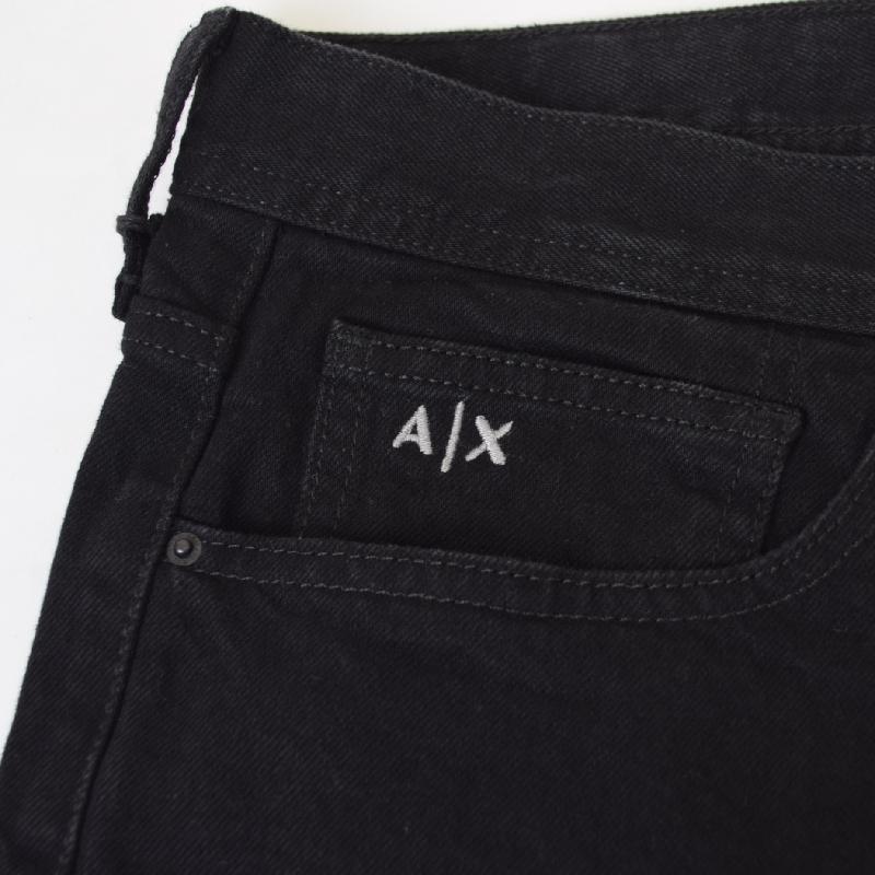 大きいサイズ メンズ アルマーニエクスチェンジ A/X ARMANI EXCHANGE ブラックデニムパンツ ジーンズ ジーパン ストレート ストレッチ 黒 ブラック 40インチ | ARMANI EXCHANGE | 04