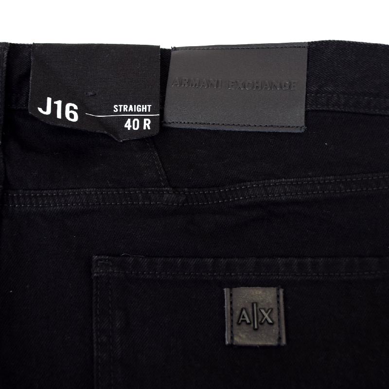 大きいサイズ メンズ アルマーニエクスチェンジ A/X ARMANI EXCHANGE ブラックデニムパンツ ジーンズ ジーパン ストレート ストレッチ 黒 ブラック 40インチ | ARMANI EXCHANGE | 05