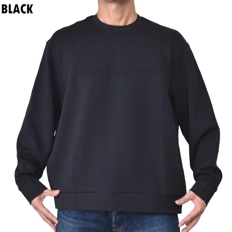 大きいサイズ メンズ アルマーニエクスチェンジ A/X ARMANI EXCHANGE ダンボールニット クルーネック プルオーバー スウェットシャツ トレーナー ロゴ XXL | ARMANI EXCHANGE | 01