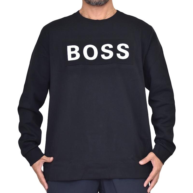 美品 XLサイズ相当 HUGO BOSS ストレッチ スウェット メタルプレート BOSS（HUGO BOSS） 大きいサイズ メンズ BOSS ボス スウェットシャツ
