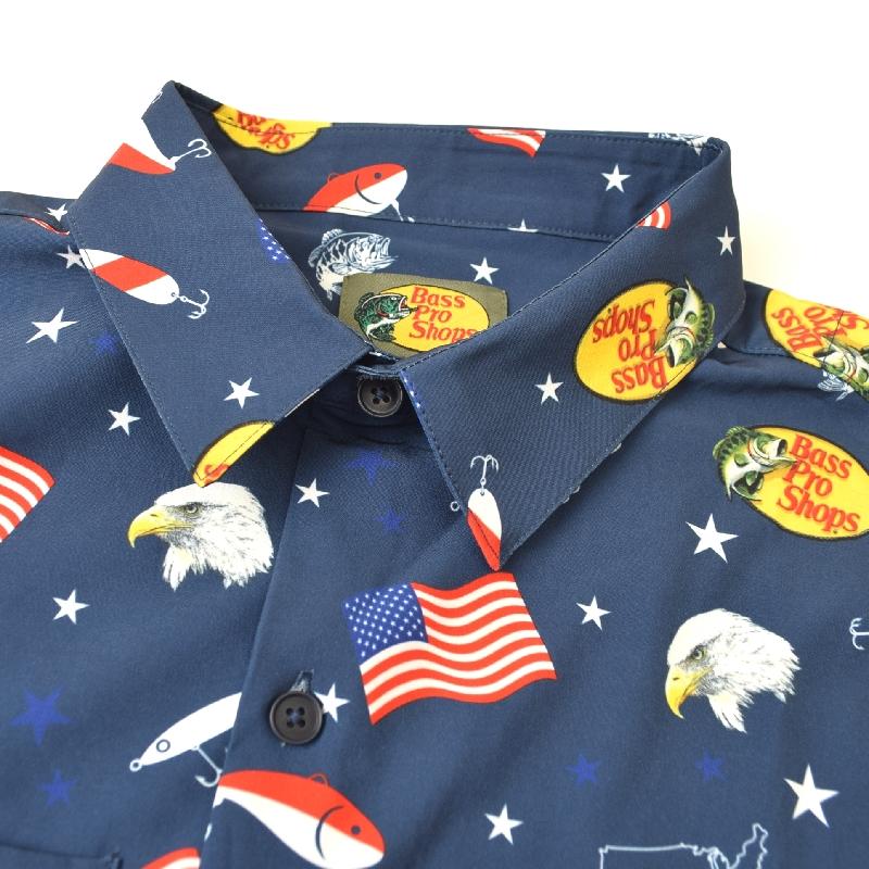 大きいサイズ メンズ BASS PRO SHOPS バスプロショップ 半袖シャツ 総柄 アロハ 釣り フィッシング L XL XXL XXXL XXXXL |  | 03