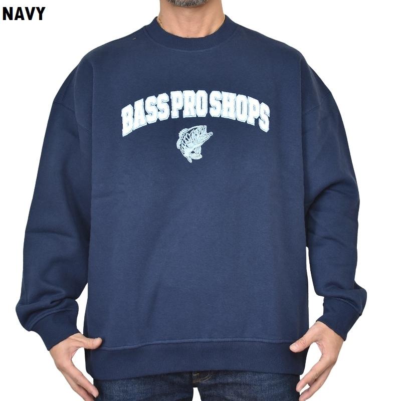 大きいサイズ メンズ BASS PRO SHOPS バスプロショップ ロゴ刺繍 スウェットシャツ クルーネック トレーナー L XL XXL |  | 03